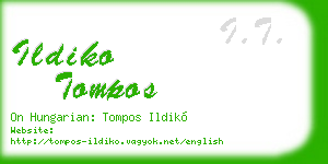 ildiko tompos business card